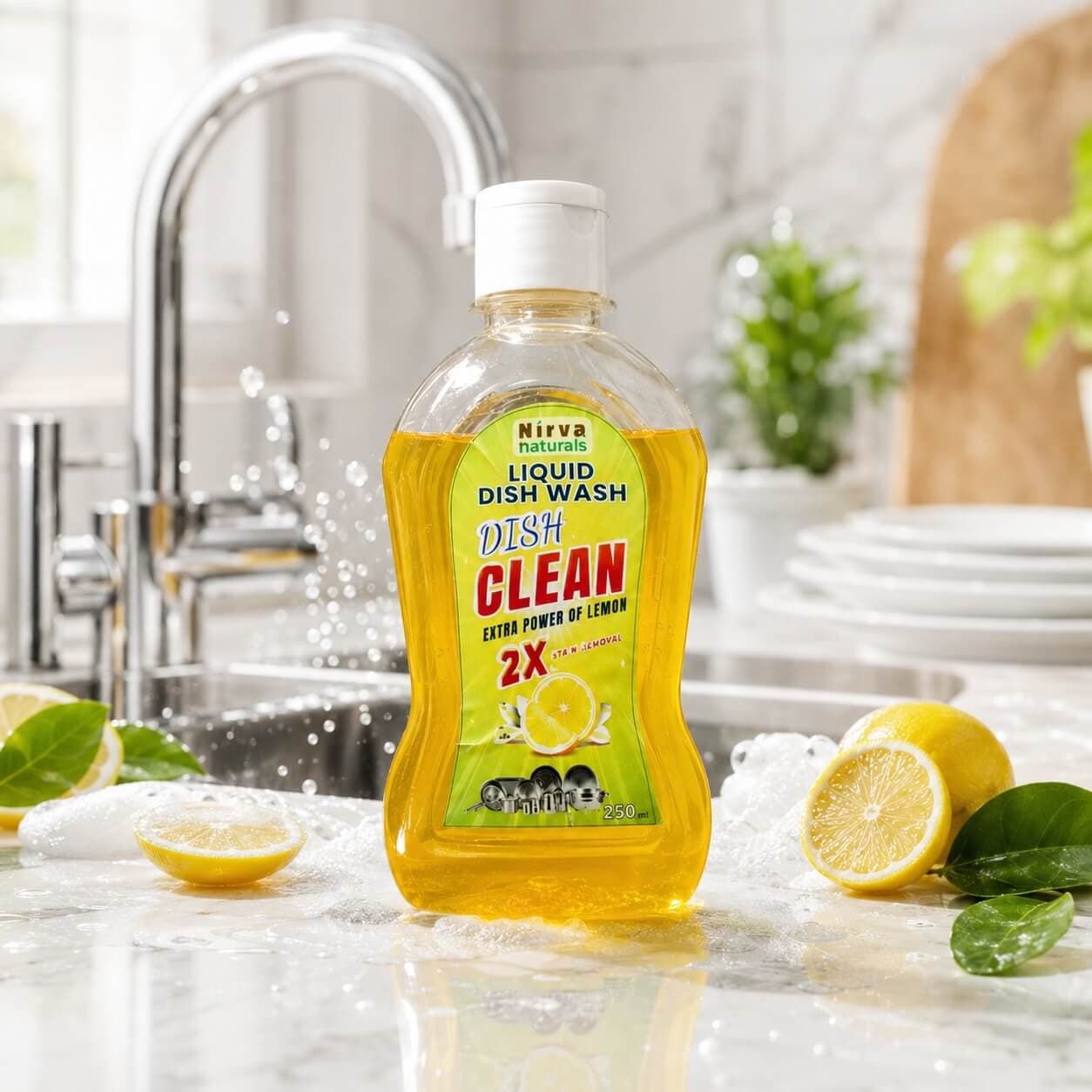Nirva Liquid Dishwash Lemon 250ml