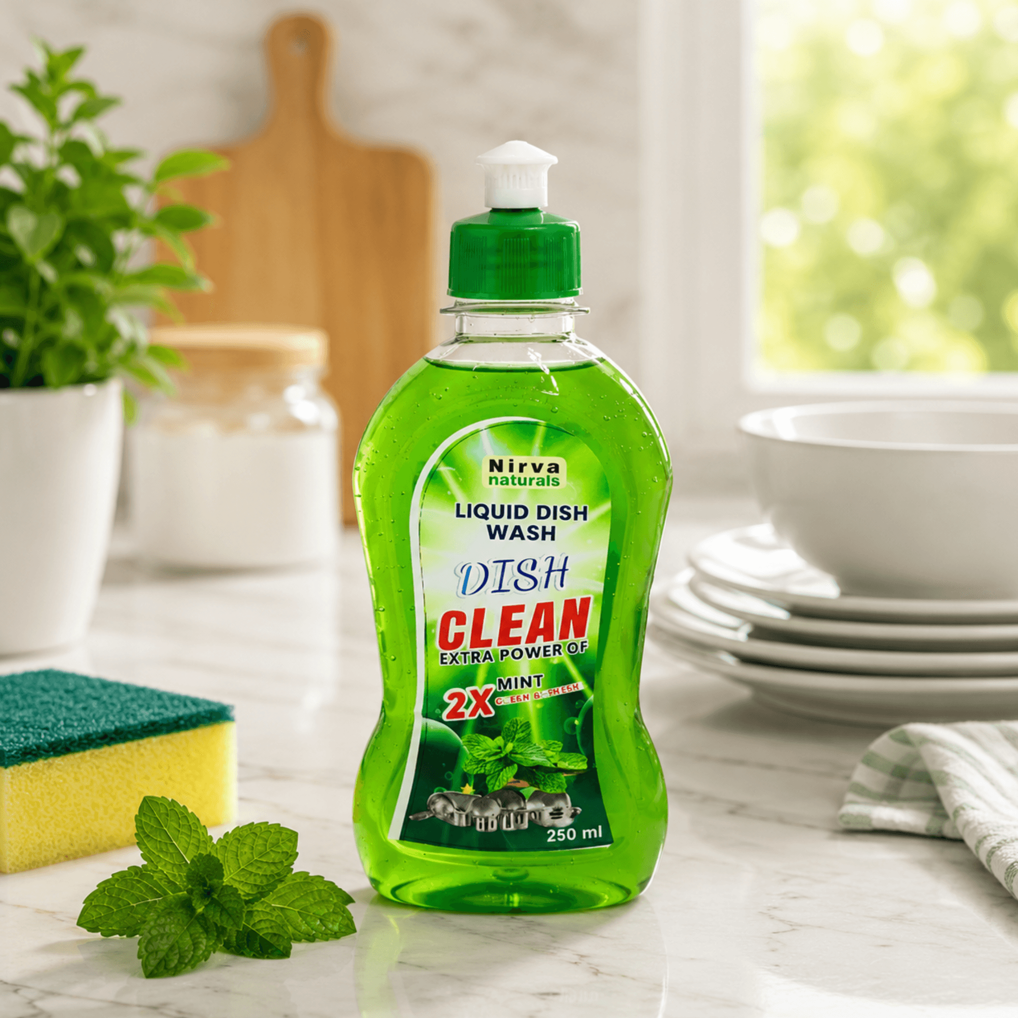 Nirva Liquid Dishwash Neem & Tulsi 250ml