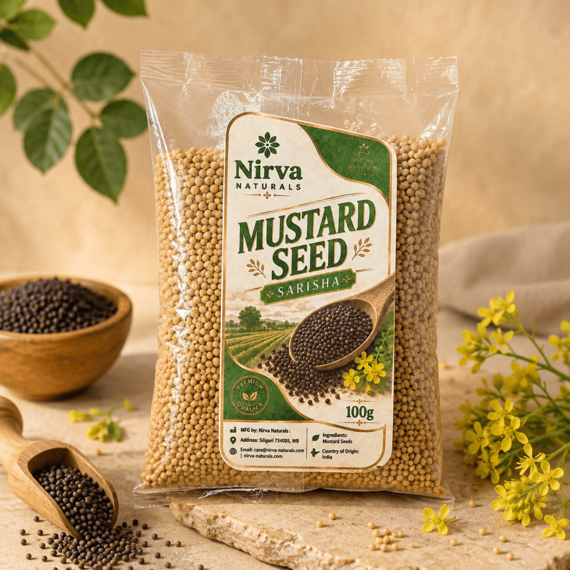 Nirva White Mustard Seeds 100gm