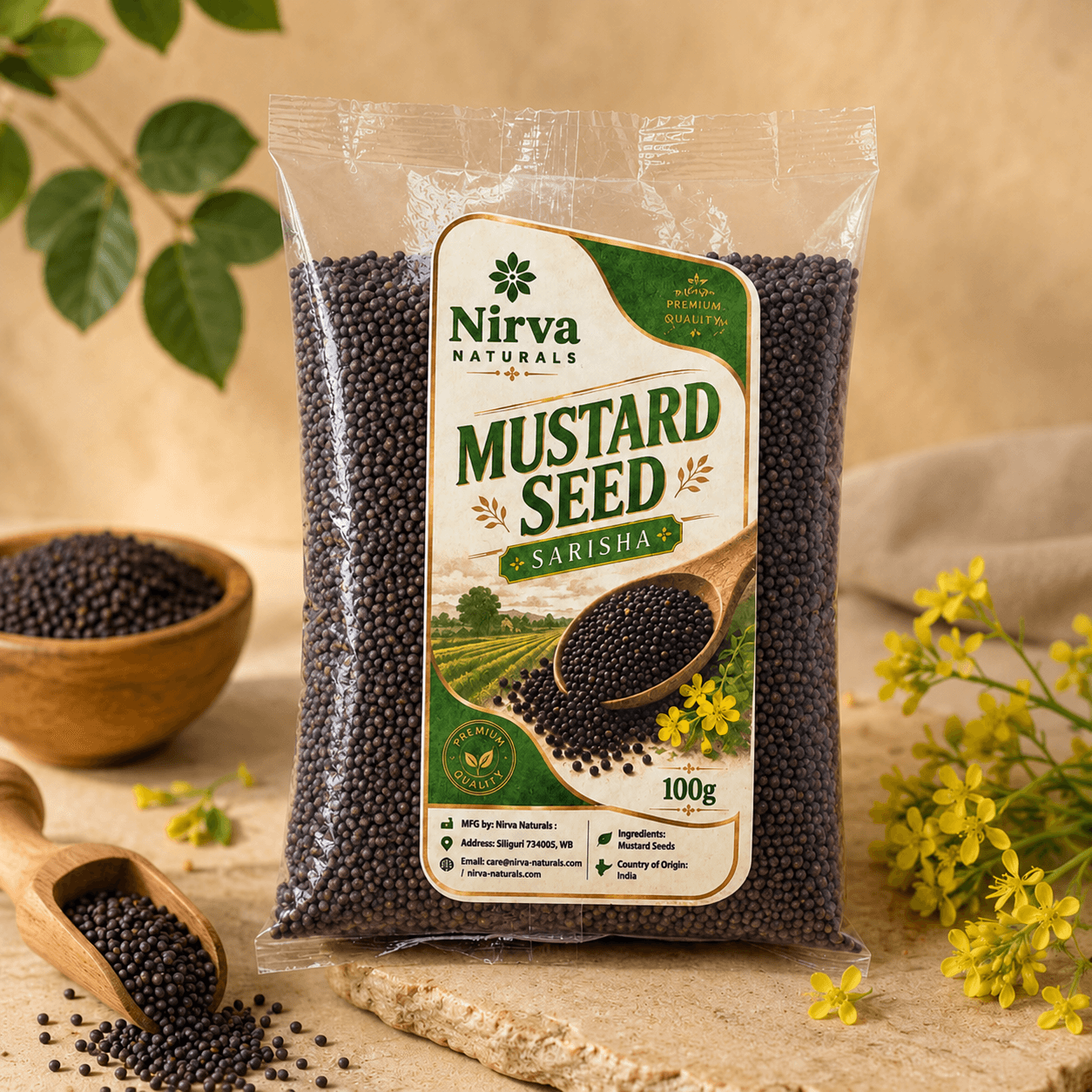 Nirva Black Mustard Seeds 100gm